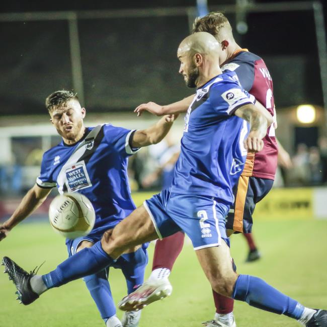Jazz Richards is strong in defence for Bluebirds. Picture Rawphotography - Matthew Kelly